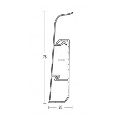 Плинтус 78мм Grace Cardinal Дуб ланди 06 Плинтус 78мм Grace Cardinal Дуб ланди 06