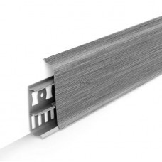 Напольный плинтус Идеал Деконика 70 мм Алюминий темный 187 Напольный плинтус Идеал Деконика 70 мм Алюминий темный 187