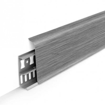 Плинтус Идеал Деконика Алюминий темный 187