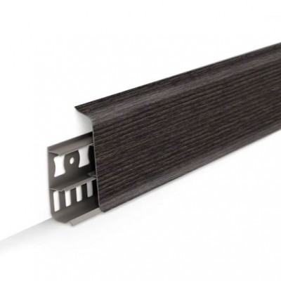 Плинтус Идеал Деконика 352 Каштан Серый высотой 70 мм