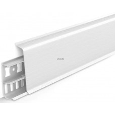 Напольный плинтус Идеал Деконика 70 мм Белый Матовый 001