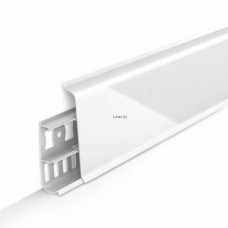 Напольный плинтус Пвх Идеал Деконика 85 мм 001-G Белый Глянцевый Напольный плинтус Пвх Идеал Деконика 85 мм 001-G Белый Глянцевый