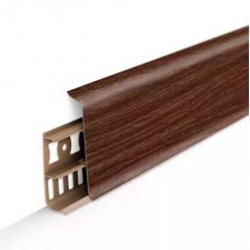 Напольный плинтус Пвх Идеал Деконика 85 мм 291 Орех