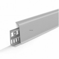 Напольный плинтус Пвх Идеал Деконика 85 мм 002 Светло-Серый