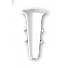 Угол Внутренний плинтуса Идеал Деконика 85 мм Белый Матовый +краб