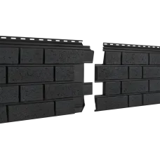 Фасадные панели Ю-пласт Стоун Хаус S-Lock Клинкер Нордик Графитовый