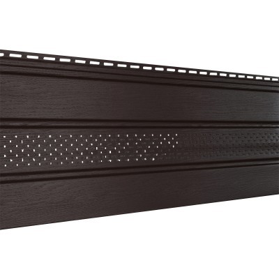 Софит виниловый Ю-Пласт коричневый (с частичной перфорацией)